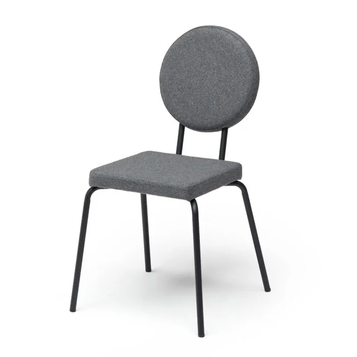 Veilige Betaling Puik Option Chair stoel-Grijs-Vierkante zit, ronde rug