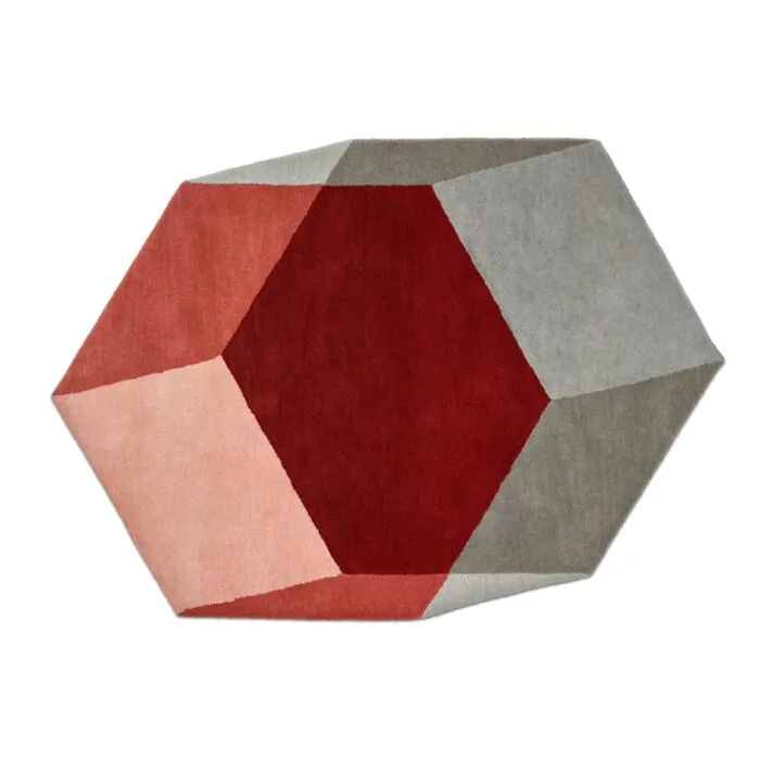 Favoriet Puik Iso Hexagon vloerkleed-Rood