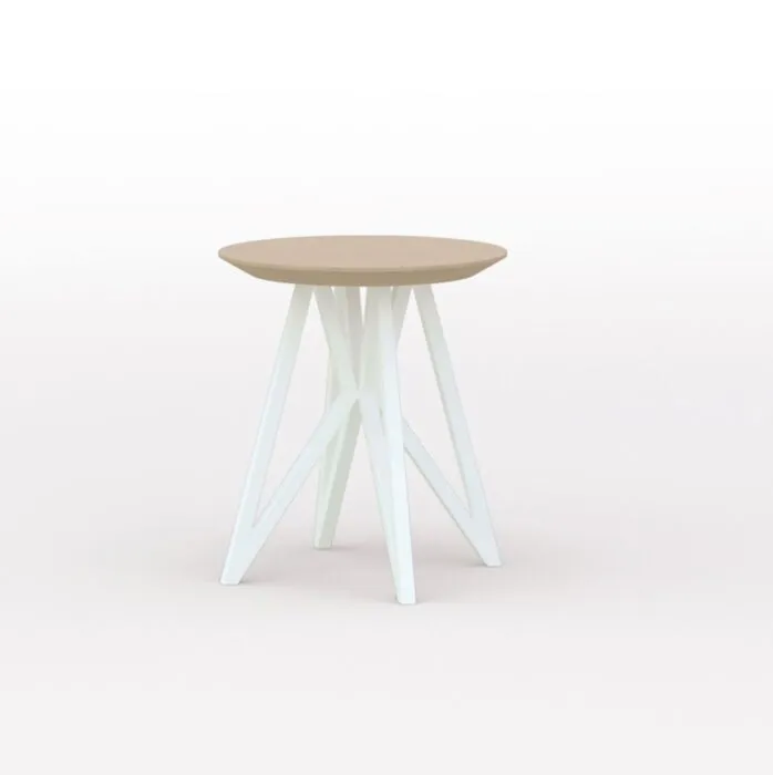 Studio HENK Butterfly Quadpod bijzettafel wit frame-Hardwax oil light Laatste Kans
