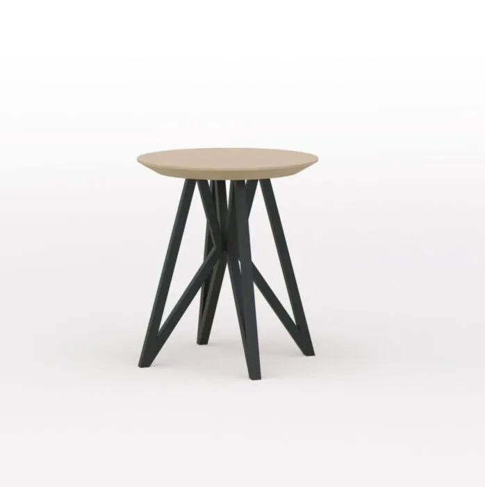 Koopje Studio HENK Butterfly Quadpod bijzettafel zwart frame-Hardwax oil light