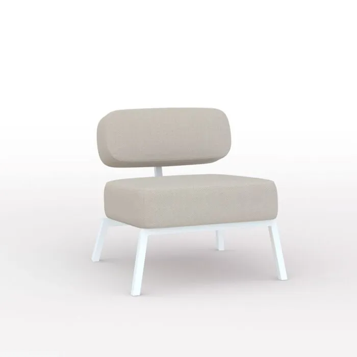 Tijdelijk Beschikbaar Studio HENK Ode Lounge Chair wit frame-Twill Weave 230