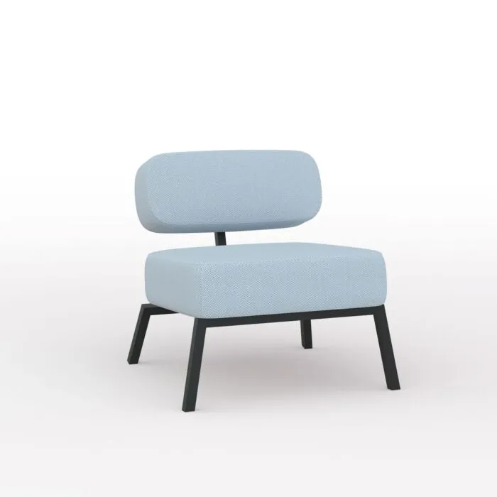 Studio HENK Ode Lounge Chair zwart frame-Steelcut Trio 3-713 Express Levering