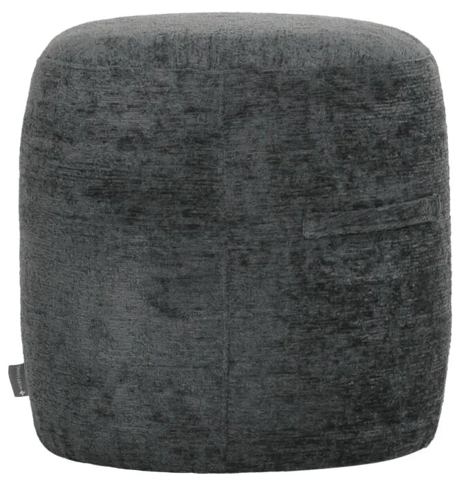 Populair Must Living rondo smal pouf-Charcoal