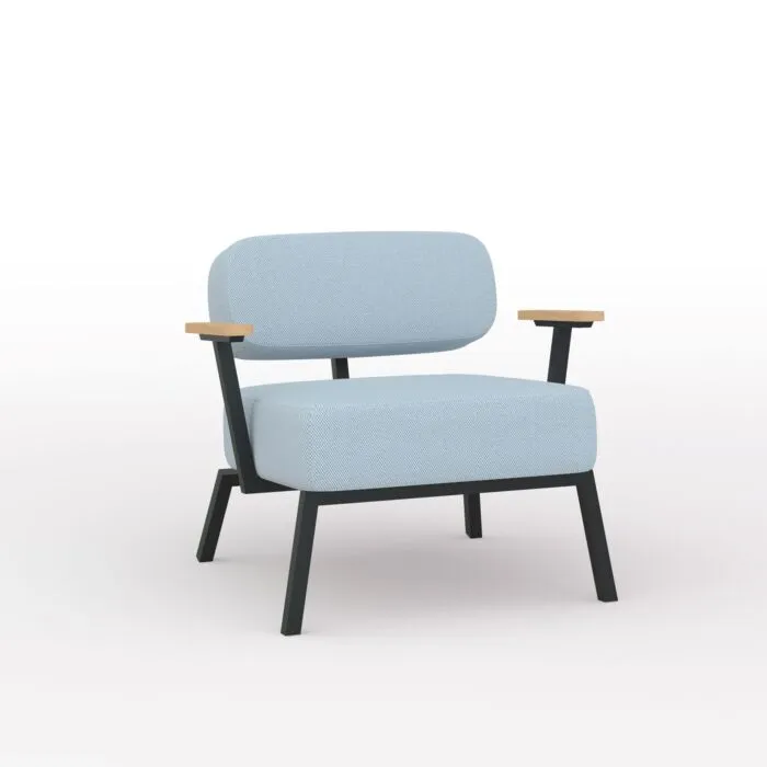 Studio HENK Ode Lounge Armchair zwart frame-Steelcut Trio 3-713 Express Levering