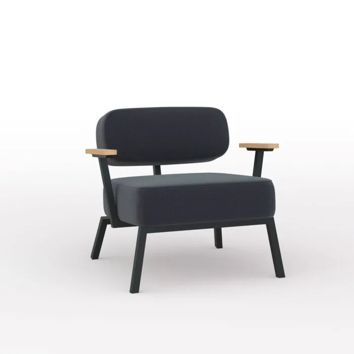 Nu Kopen Studio HENK Ode Lounge Armchair zwart frame-Hallingdal 65-190
