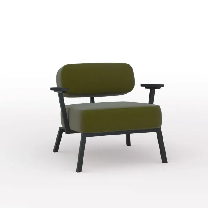 Korting Studio HENK Ode Lounge Armchair zwart frame-Steelcut 2-985