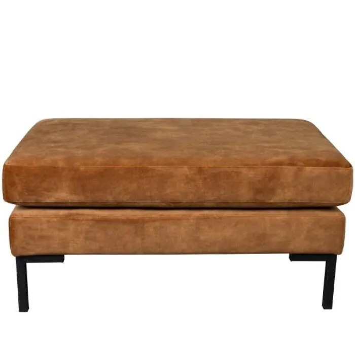 Gecertificeerd Dutchbone Houda hocker-Caramel
