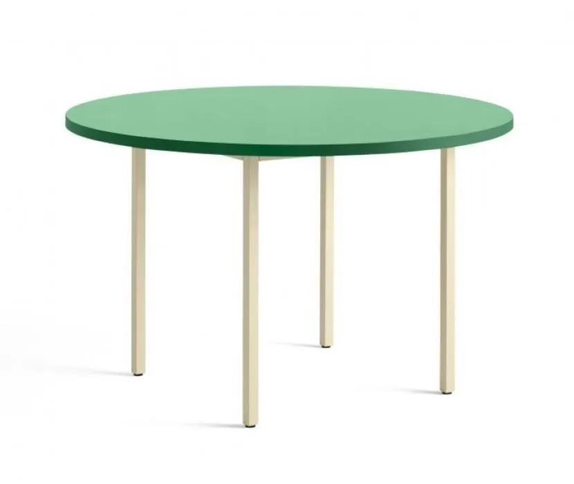 HAY Two-Colour Round tafel-Ivory - Green Mint-∅ 120 cm Weekendaanbieding