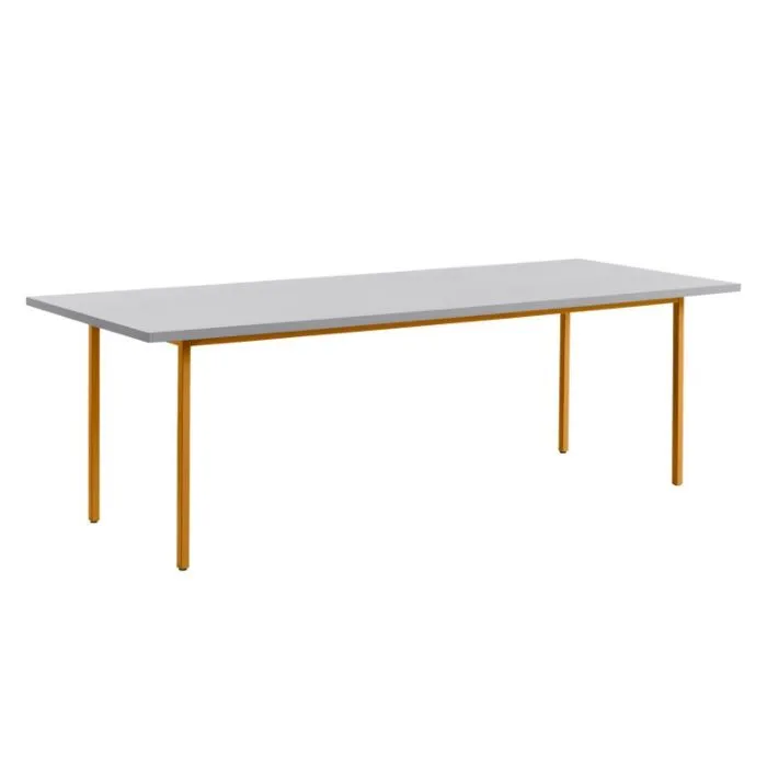 Alleen Vandaag HAY Two-Colour tafel-Ochre - Light Grey-240x90x74 cm