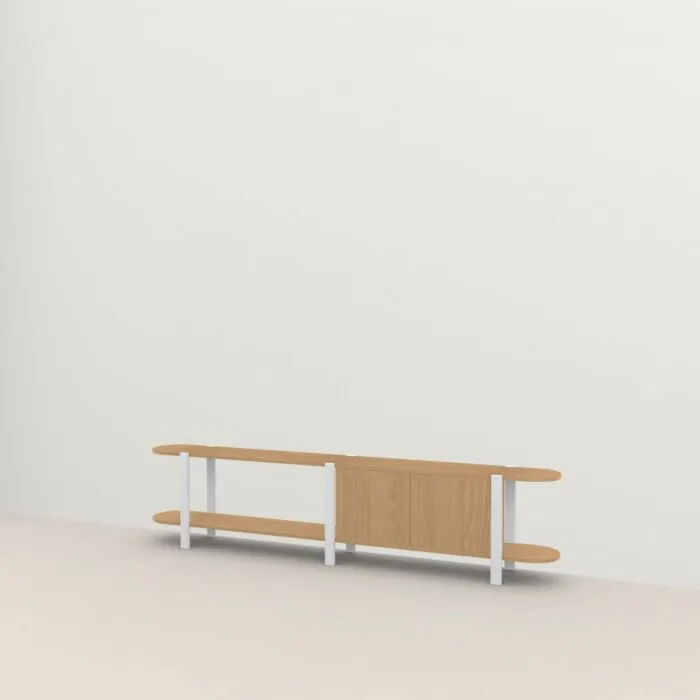 Studio HENK Oblique Cabinet OB-2L wit frame-250 cm (3 frames)-Hardwax oil light Lage Kosten