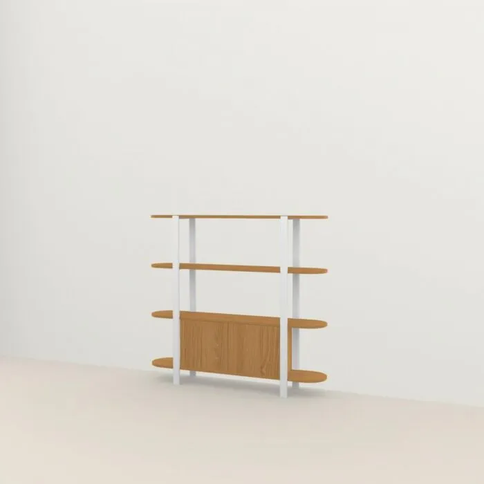 Studio HENK Oblique Cabinet OB-4L wit frame-155 cm (2 frames)-Hardwax oil natural Express Levering