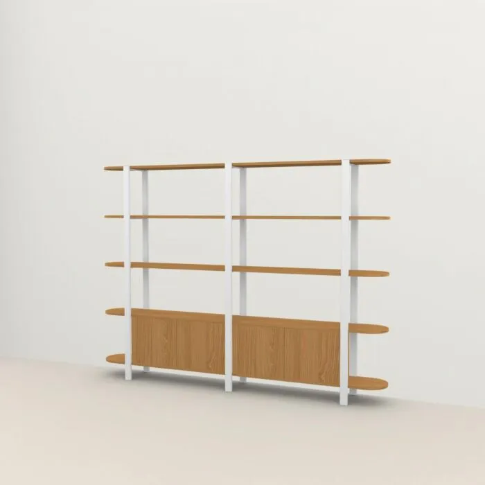 Studio HENK Oblique Cabinet OB-5L wit frame-250 cm (3 frames)-Hardwax oil natural Koopje
