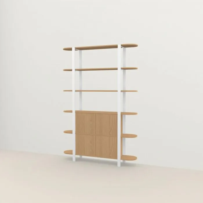 Studio HENK Oblique Cabinet OB-6L wit frame-155 cm (2 frames)-Hardwax oil light Direct Verzonden