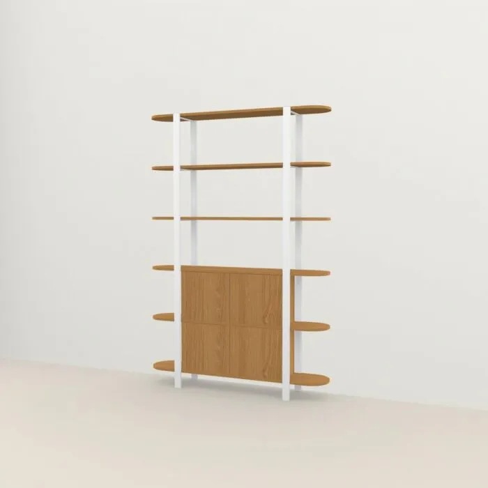 Studio HENK Oblique Cabinet OB-6L wit frame-155 cm (2 frames)-Hardwax oil natural Gratis Retour
