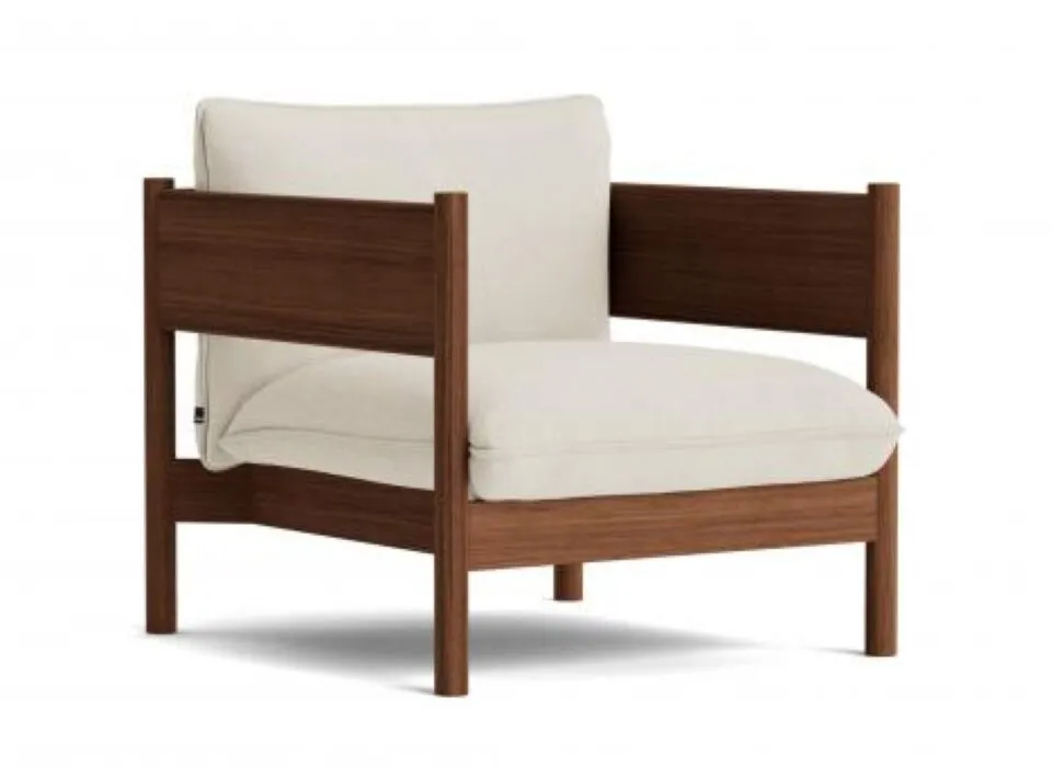 HAY Arbour Club Armchair-Vidar 1511-Geolied gewaxt massief walnoot Nieuw