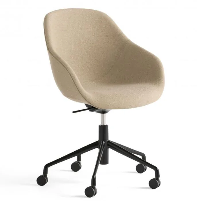 Uitverkoop HAY AAC 155 bureaustoel-Hallingdal 224-Zwart gepoedercoat aluminium