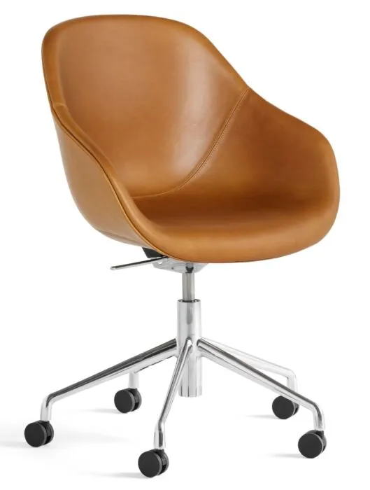 HAY AAC 155 bureaustoel - Sense Cognac -Gepolijst aluminium Korting