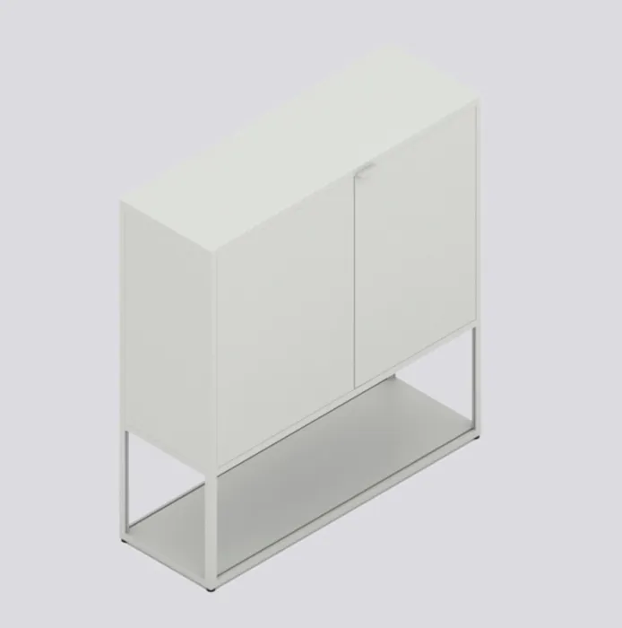 HAY New Order Comb. 201 kast-Light grey-Met vloerveiligheidsbeugel Direct Beschikbaar