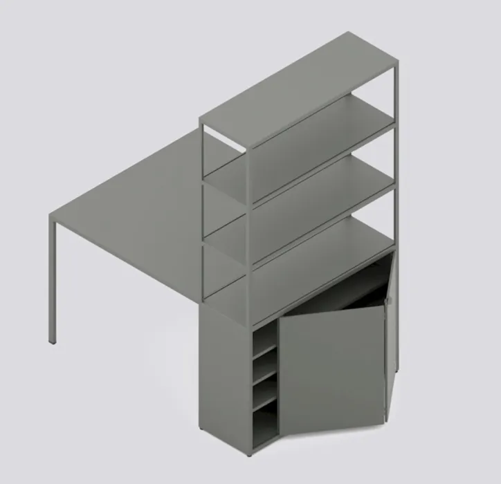 Direct Beschikbaar HAY New Order Comb. 401 kast + tafel -Army Green-Met vloerveiligheidsbeugel