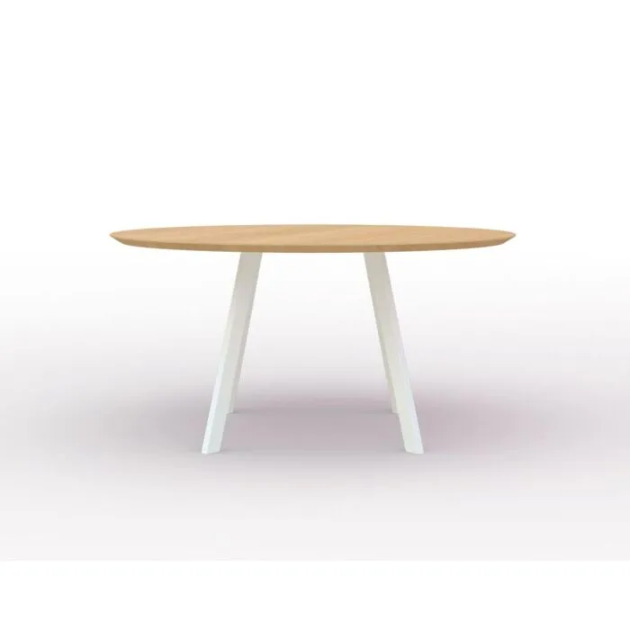 Meest Verkocht Studio HENK New Co Quadpod XL tafel wit frame 3 cm-∅ 180 cm-Hardwax oil natural