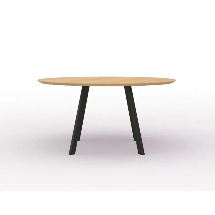 Beperkt Aanbod Studio HENK New Co Quadpod XL tafel zwart frame 3 cm-∅ 170 cm-Hardwax oil natural