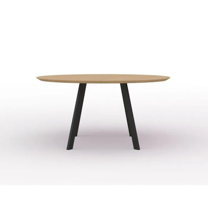 Tijdelijk Beschikbaar Studio HENK New Co Quadpod XL tafel zwart frame 3 cm-∅ 180 cm-Hardwax oil light