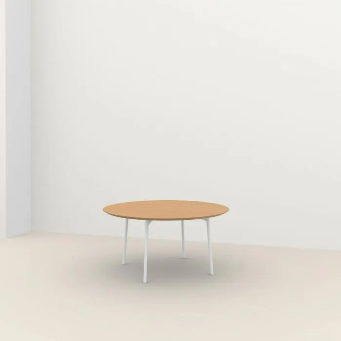 Express Levering Studio HENK Flyta Quadpod tafel wit frame 3 cm-∅ 140 cm-Hardwax oil light