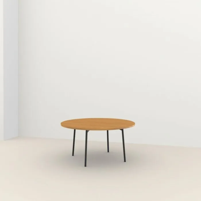 Voordeelprijs Studio HENK Flyta Quadpod tafel zwart frame 3 cm-∅ 150 cm-Hardwax oil natural