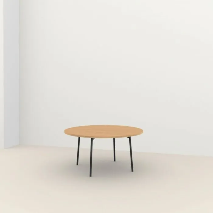 Gecertificeerd Studio HENK Flyta Quadpod tafel zwart frame 4 cm-∅ 150 cm-Hardwax oil light