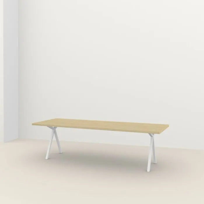 Snelle Levering Studio HENK Slim X-type Outdoor tafel Accoya wit frame-160x91 cm