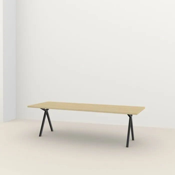 Studio HENK Slim X-type Outdoor tafel Accoya zwart frame-160x91 cm Direct Verzonden