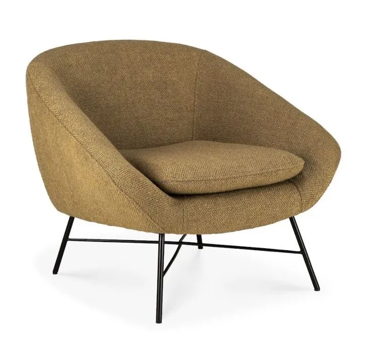 Laatste Versie Ethnicraft Barrow fauteuil-Ginger
