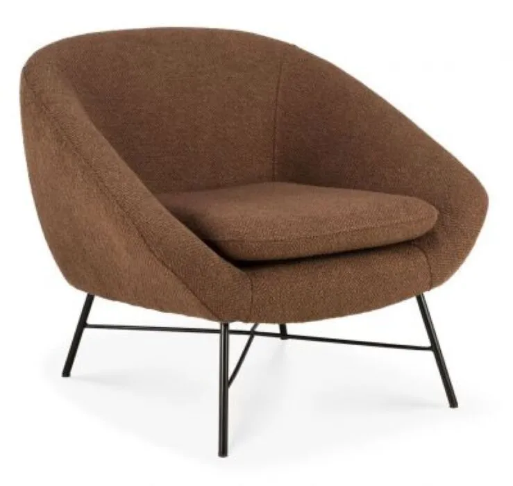 Snelle Levering Ethnicraft Barrow fauteuil-Copper