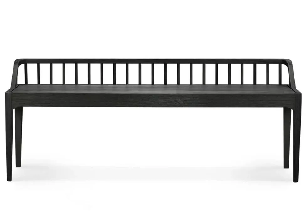 Direct Verzonden Ethnicraft Oak Spindle Black bank
