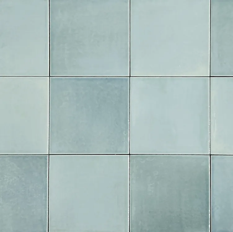 Dagaanbieding Dublin blauw-groene mix glanzende 12x12 cm wandtegel per 0,55m2