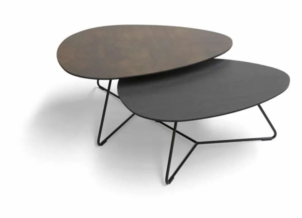 Betaalbaar Bree's New World Twinny salontafelset-Ceramistone/Iron corten