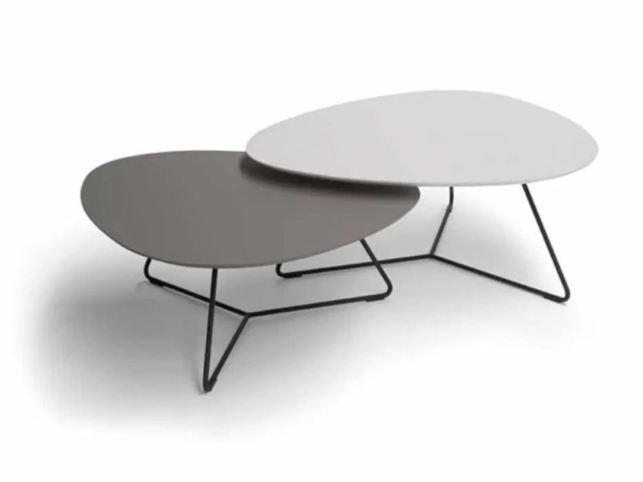 Gereduceerde Prijs Bree's New World Twinny salontafelset-Fenix/taupe/wit