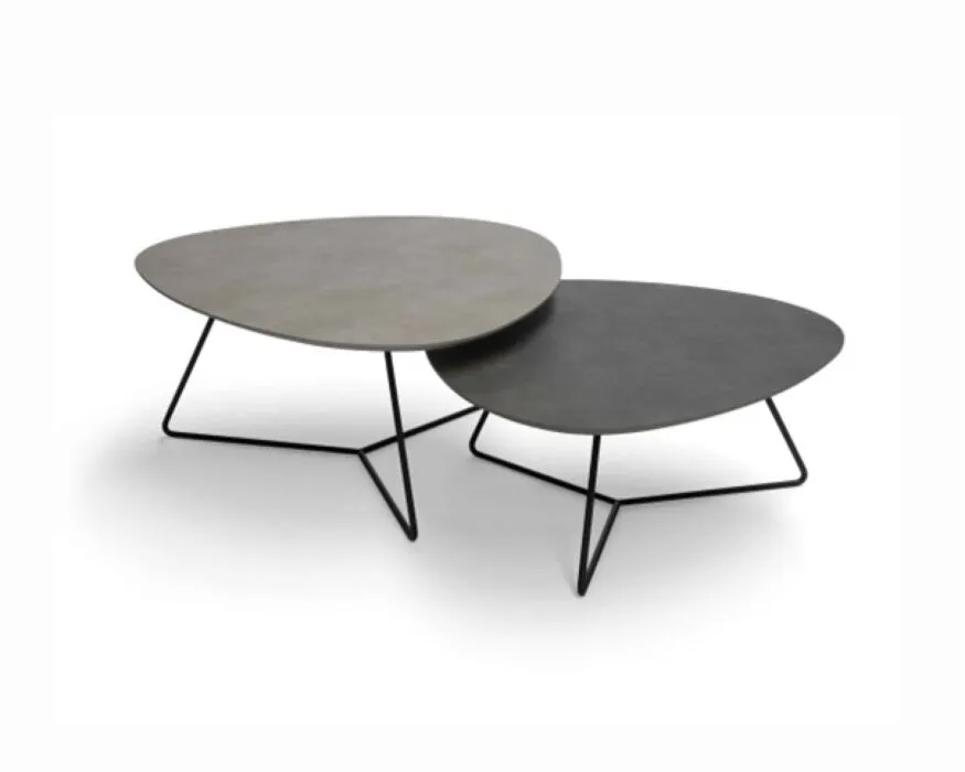 Bree's New World Twinny salontafelset-HPLplastica/Alugrijs/agaatgrijs Seizoensaanbieding