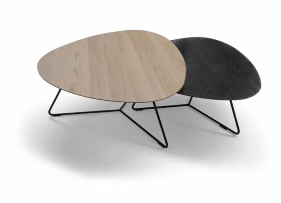 Bree's New World Twinny salontafelset-Massief eiken/wit/zwart Beperkte Voorraad
