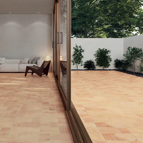 Beperkte Voorraad Fire antislip tegel terracotta look sand mat 22 x 22 cm per 0,726 m2