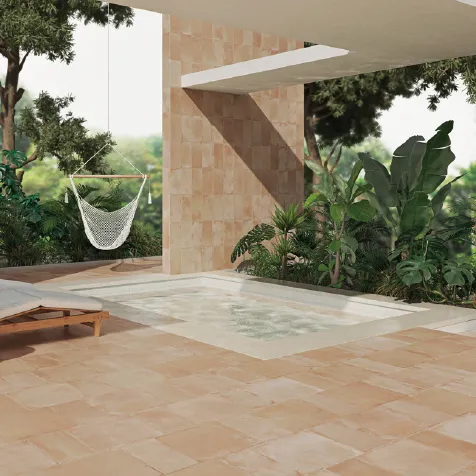Fire antislip tegel terracotta look sand mat 22 x 44 cm per 0,77 m2 Beste Prijs