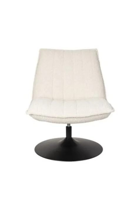 Hete Deal vanHarte Jax fauteuil-Off white bouclé