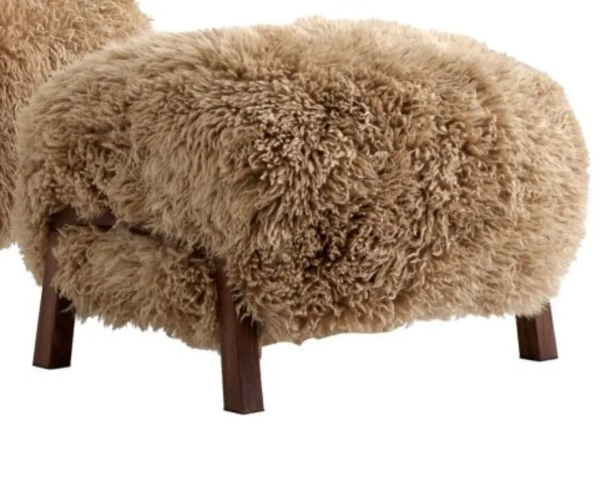 Weekendaanbieding &tradition Wulff ATD3 poef oiled walnut-Honey