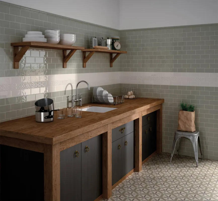 Laatste Kans Half Tile Olive green 7,5 x 15 cm per 0,5 m2