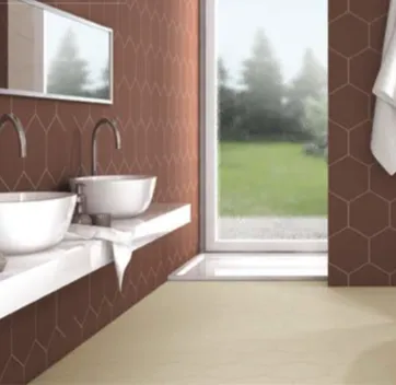 Hexagon mat ossenrood roodbruin Opal vloertegel 28,5 x 33 cm per m2 Veilige Betaling
