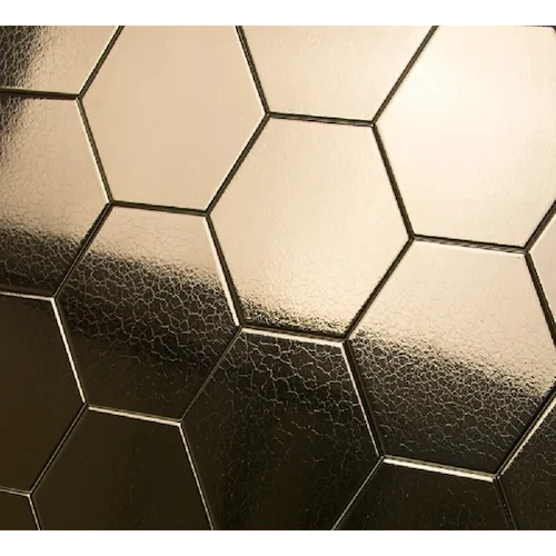 Betrouwbaar Hexagon metallic gold glanzend wandtegel 15 x 17 cm per 0,5 m2