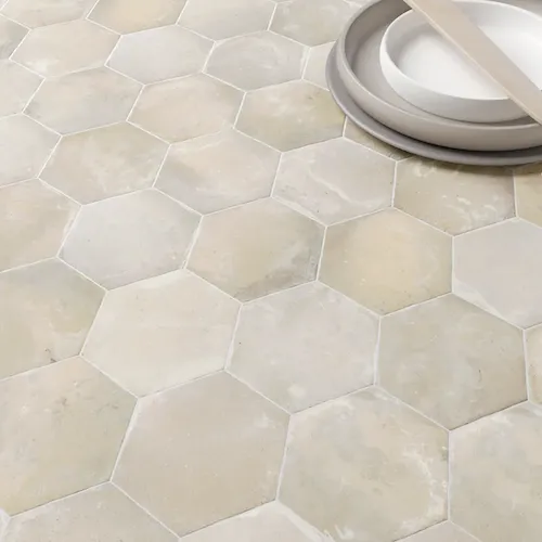 Hexagon Terracotta look tegel zandkleur mat 14 x 16 cm per 0,44 m2 Express Levering