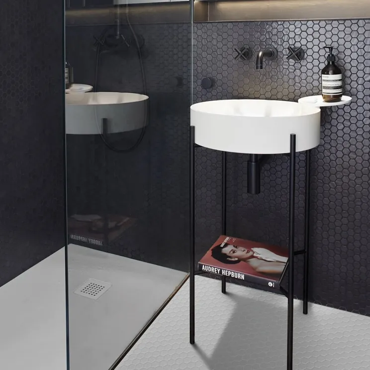 hexagon zwart antraciet mat wand- & vloermozaïek 2,7 x 3 cm op matje per 0,53 m2 Alleen Vandaag