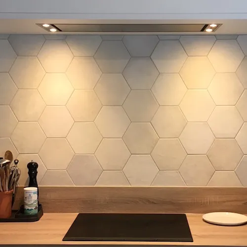 Hexagonaal London mat wit wand- en vloertegel 17,5 x 20 cm per 0,7 m2 Fabrieksprijs