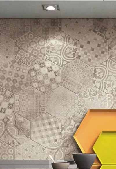 Fabrieksprijs Hexagonaal Rewind beige decortegel 18,2 x 21 cm per m2